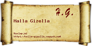 Halla Gizella névjegykártya